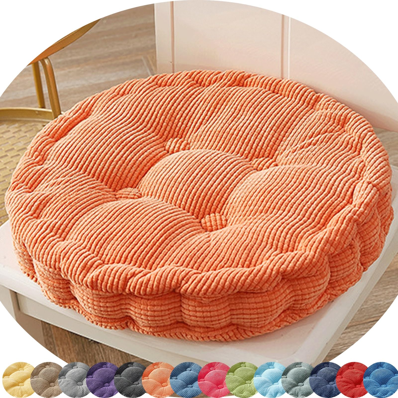 Mcndsi A6 Chair Cushions Round Furniture 16/18 Inch Outdoor/Indoor Round Seat Cushions Round Patio Chair Pads For Outdoor Furniture(,18X18inch/45X45cm)