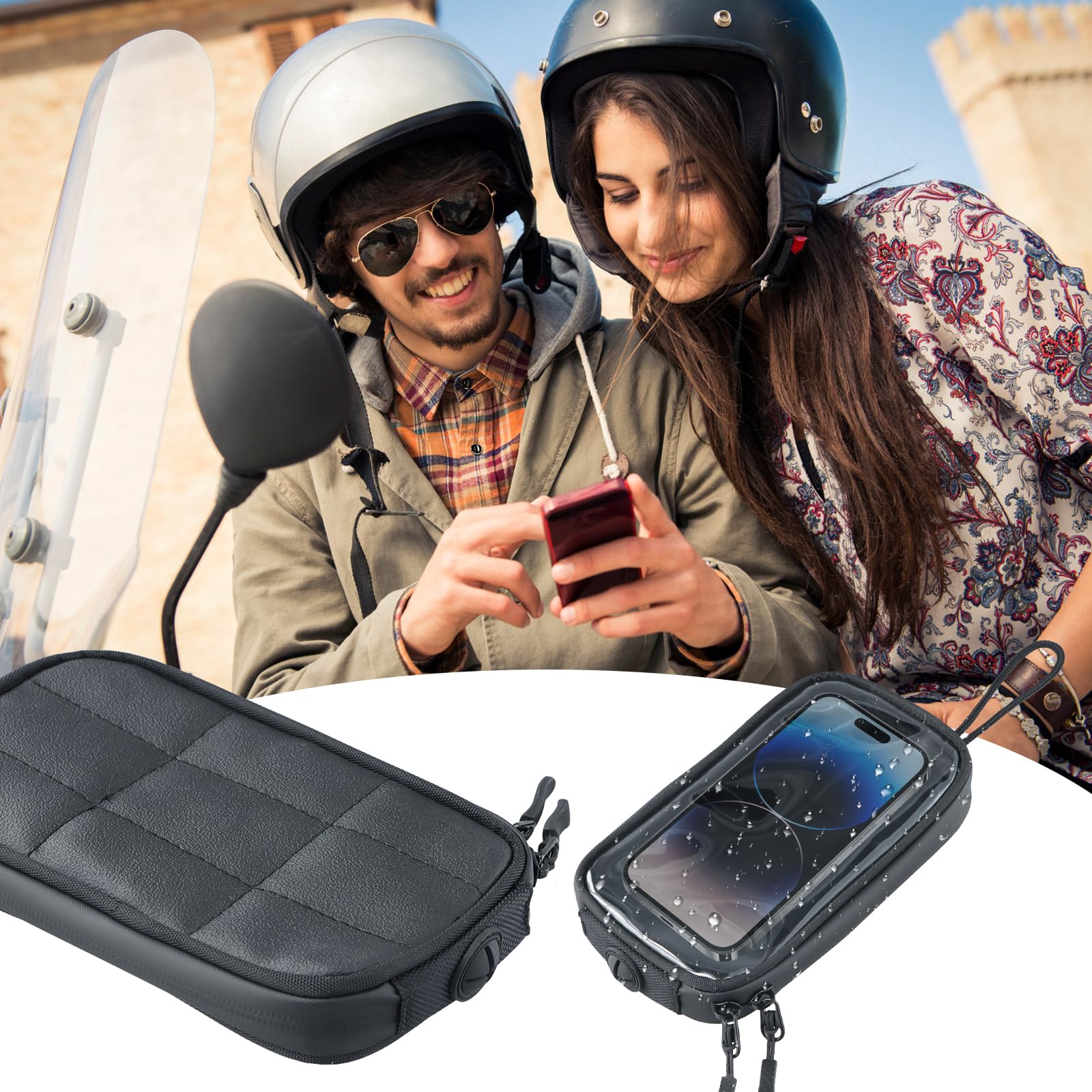 Sacoche Magnétique Pour Réservoir De Moto - 7 Aimants Puissants, étanche, Fenêtre Tactile - Pour Téléphone, GPS - Compatible Tous Réservoirs Métalliques