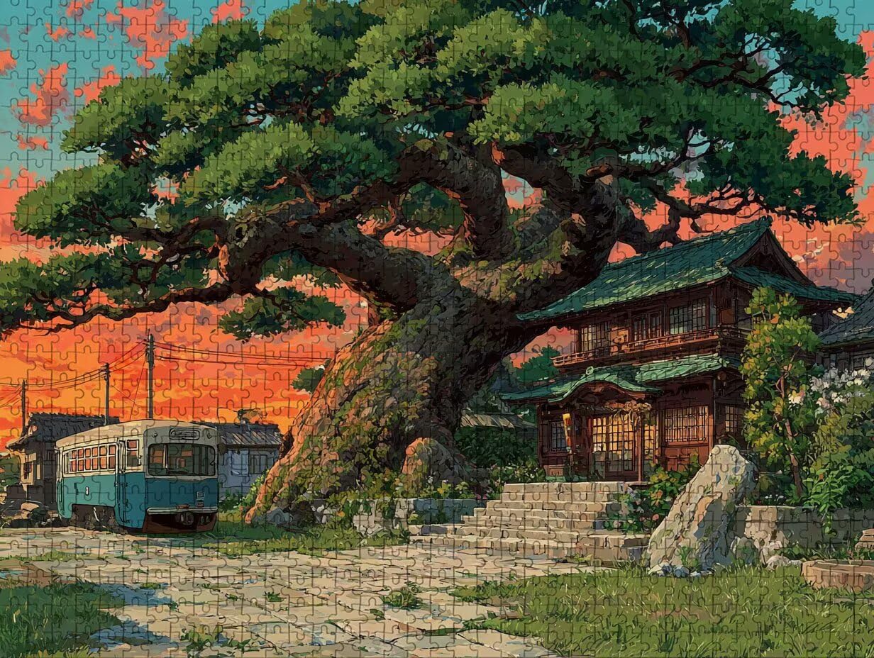 Kabine Holz Puzzles 156x105cm, Baum Jigsaw Puzzles 5000 Teile für Erwachsene Mit Box, EIN Herausforderndes Rätsel Game, Farbenfrohes Legespiel, Geeignet für die meisten Gruppen, Geschenke, 0-9375