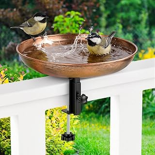 Vogeltränke Hängend, Vogeltränke zum Aufhängen, Wassertränke für Vögel, Vogelfutterhaus Stehend, Vogelfutterspender, Vogelbad für Balkon, Garten