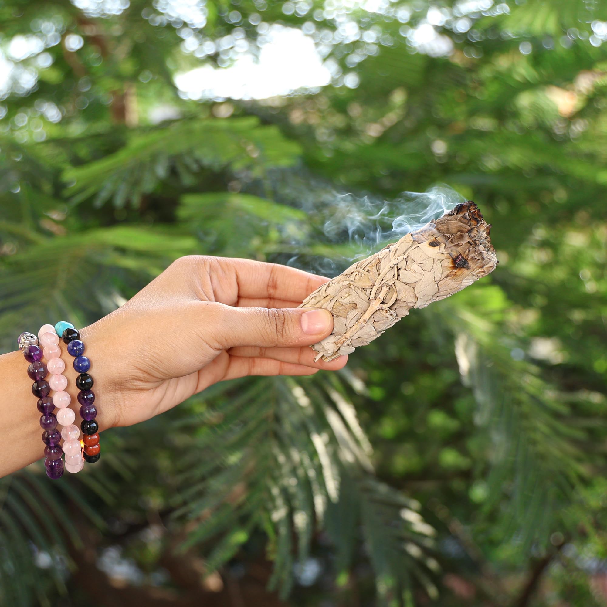 Aromatika Premium California White Sage Smudge, 4" Long Smudge Stick for Smudging Rituals, Energy Clearing - Pack of 1 (Approx 30 to 35g Each) 2