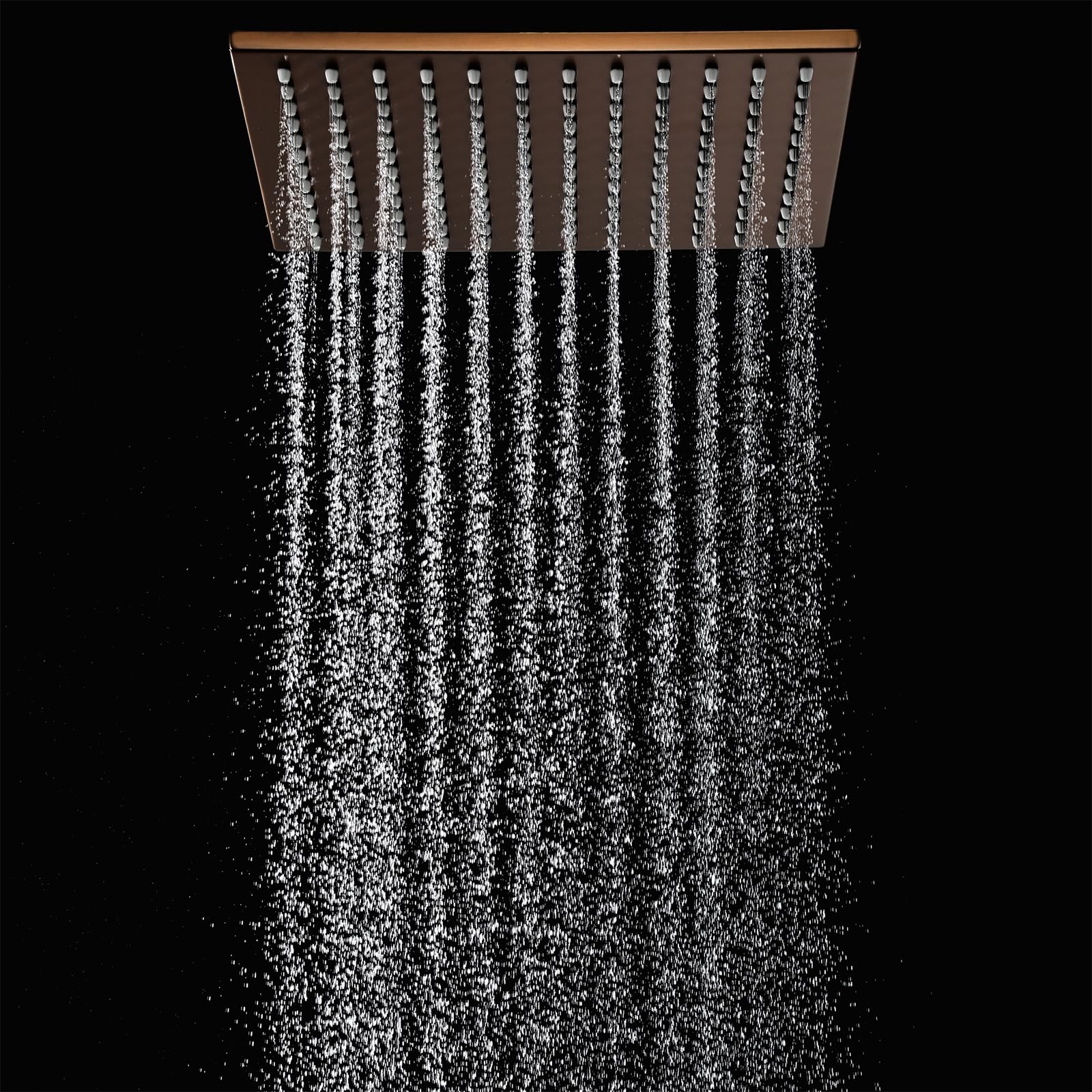 Soffione Doccia A Pioggia Da 10'', Soffione A Pioggia in Acciaio Inossidabile Ad Alta Pressione Oro Rosa, Soffioni Doccia Quadrati Grandi-Copertura Completa Del Corpo A Cascata