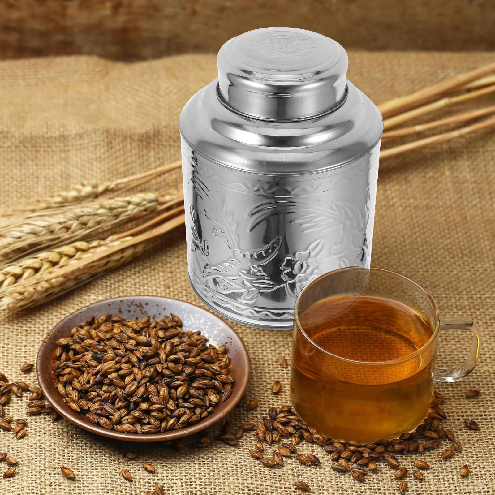 Versiegelte Teedose aus Edelstahl 1000ml für Kaffee und Gewürze
