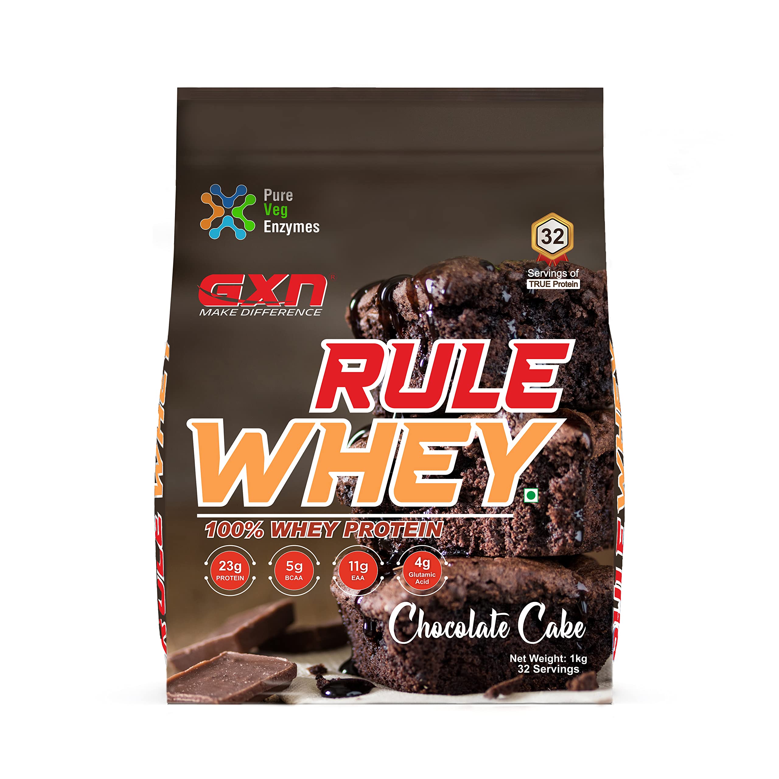 Greenex Nutrition Rule Whey Protein Powder, Pure Whey Protein Blend of Concentrate, Isolate, Hydrolyzed for Faster Muscle Recovery, Gluten & Sugar-free (Chocolate Cake, 1 KG (2.2 Lbs)) (B0BGY7PBZY) Amazon Price History, Amazon Price Tracker