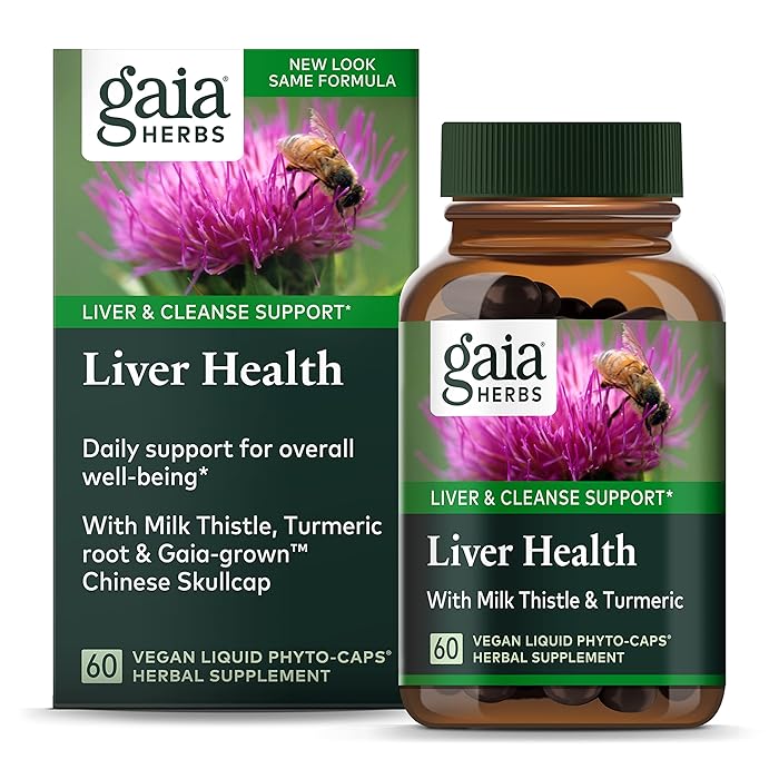 Buy Gaia Herbs Liver Health Liver Supplement with Milk Thistle, Turmeric Root, Schisandra, and