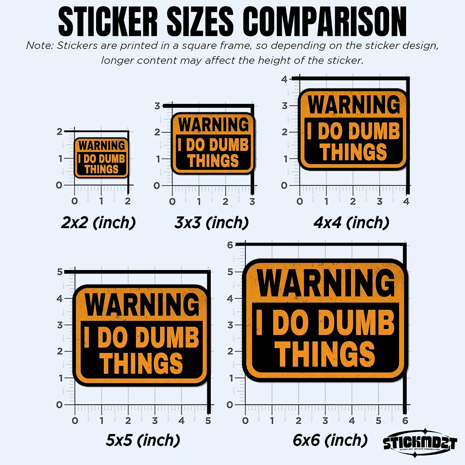 (3Pcs) Warning I Do Dumb Things Stickers - Funny Sarcastic Anti-Social Saying Quotes Humor Waterproof Vinyl Sticker for Laptop Water Bottles Phone Merchandise Decor Decal Gifts for Her Him 2 inches image 5