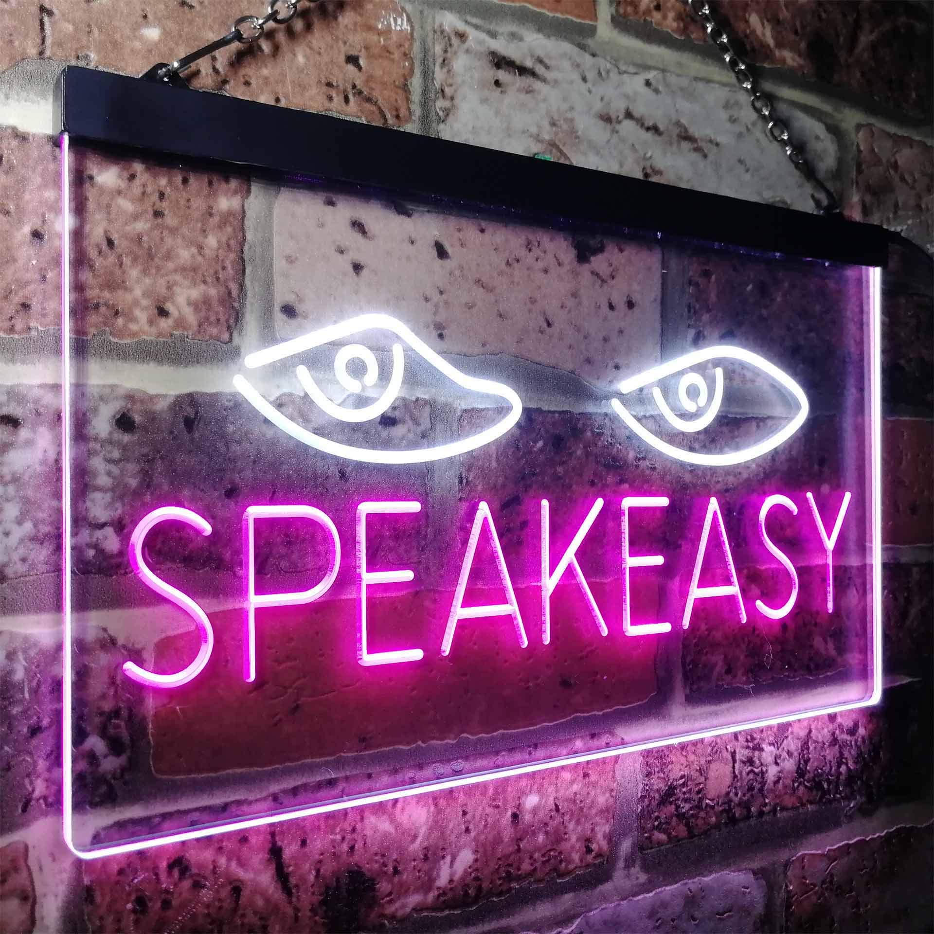 Speakeasy Eyes Dual Color LED Enseigne Lumineuse Neon Sign