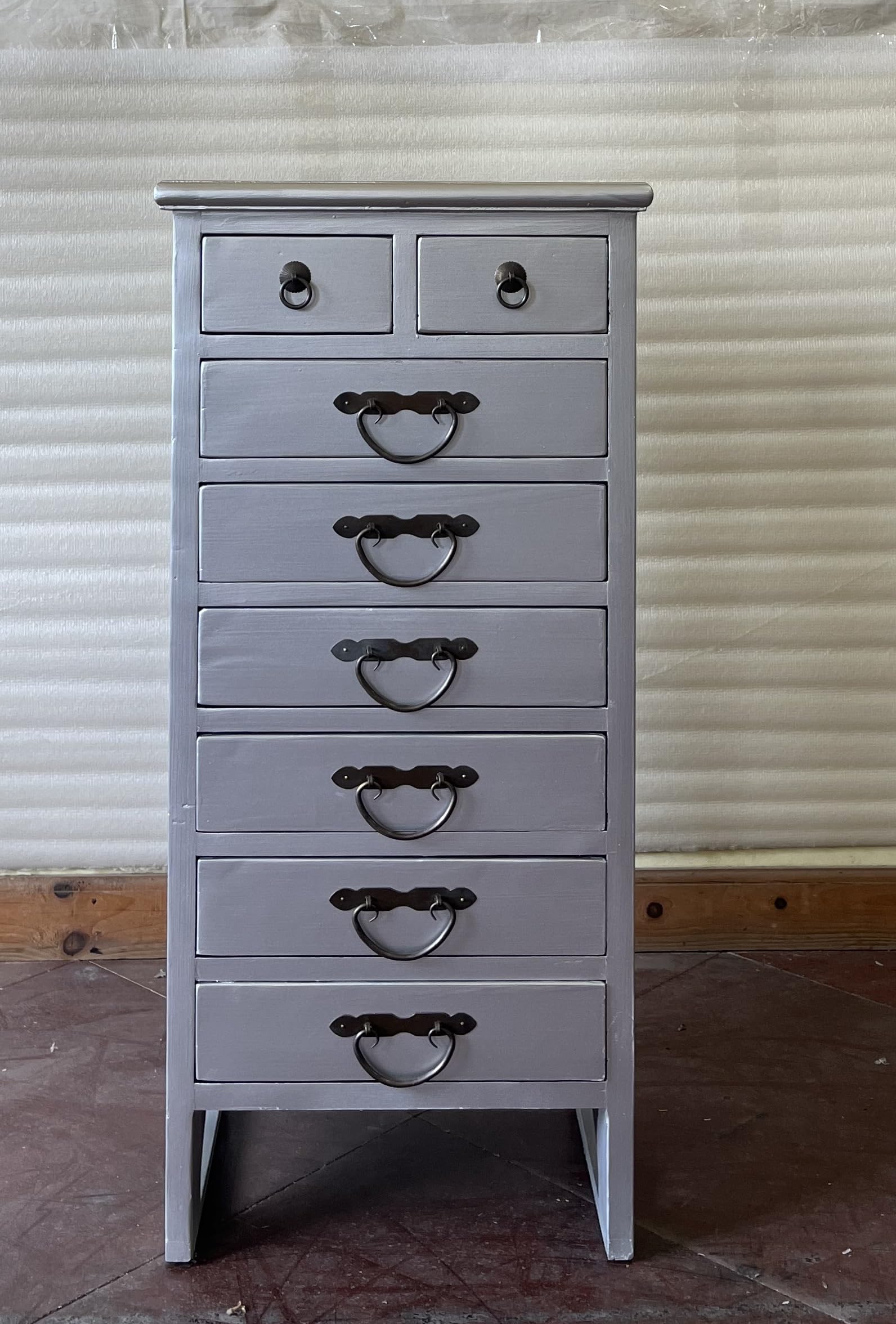 Kunibert Armoire à pharmacie avec 8 tiroirs - Largeur : 46 x hauteur : 95 cm - Argenté