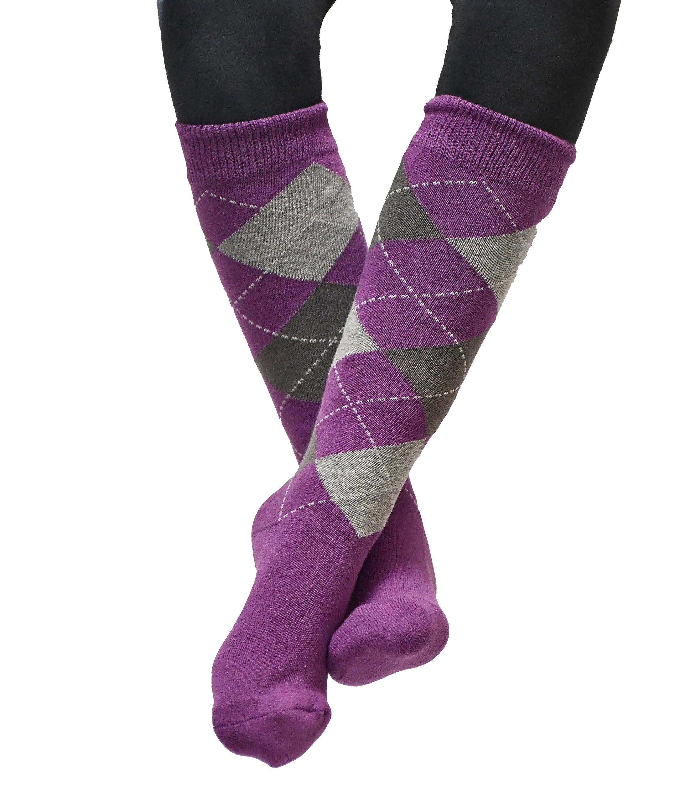 Rhinegold Children's Horse Riding Socks Fully Cushioned Sole Long Equestrian Socks Antimicrobial Breathable Comfortable