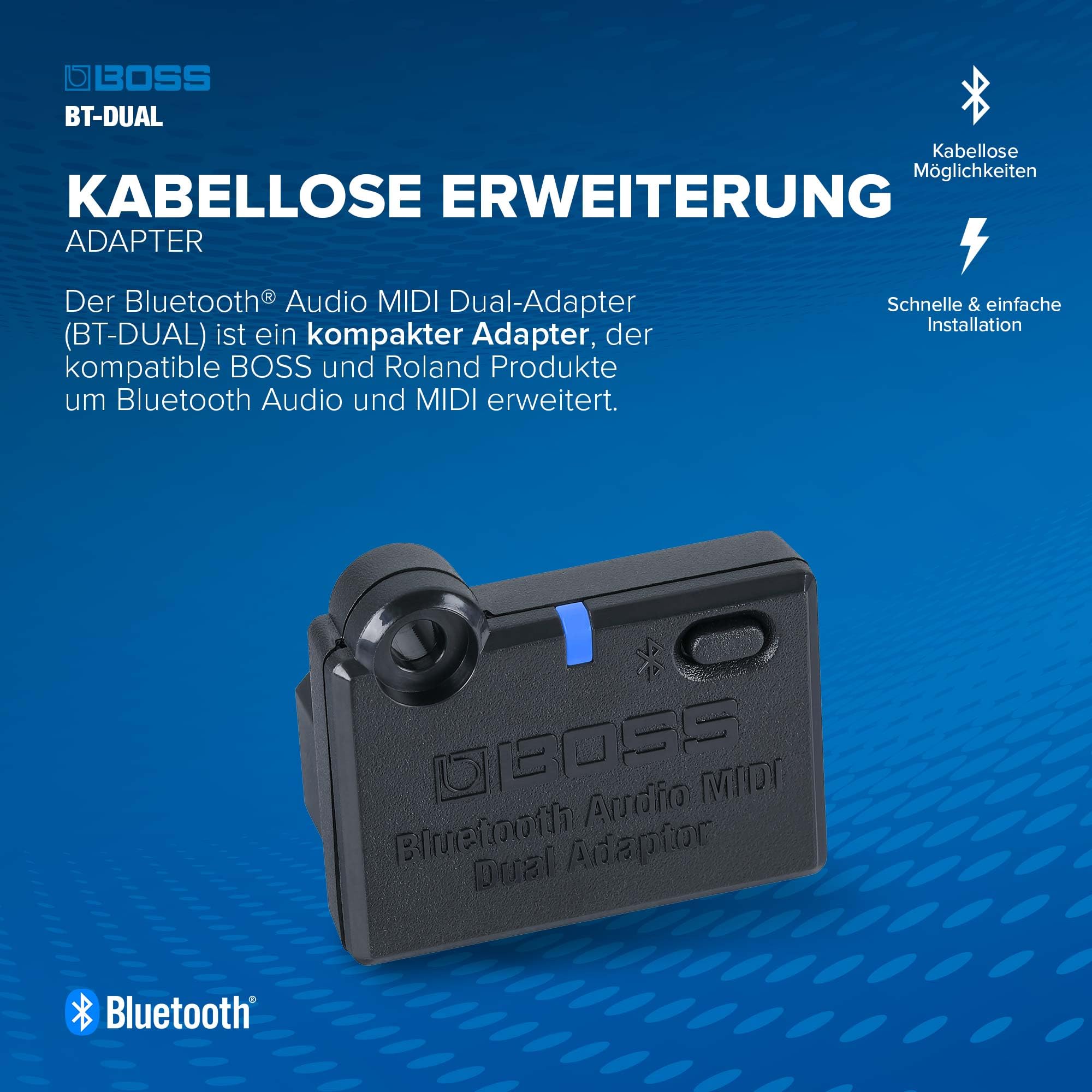 BOSS BT-DUAL | Bluetooth Audio MIDI Dual-Adapter | Erweitert