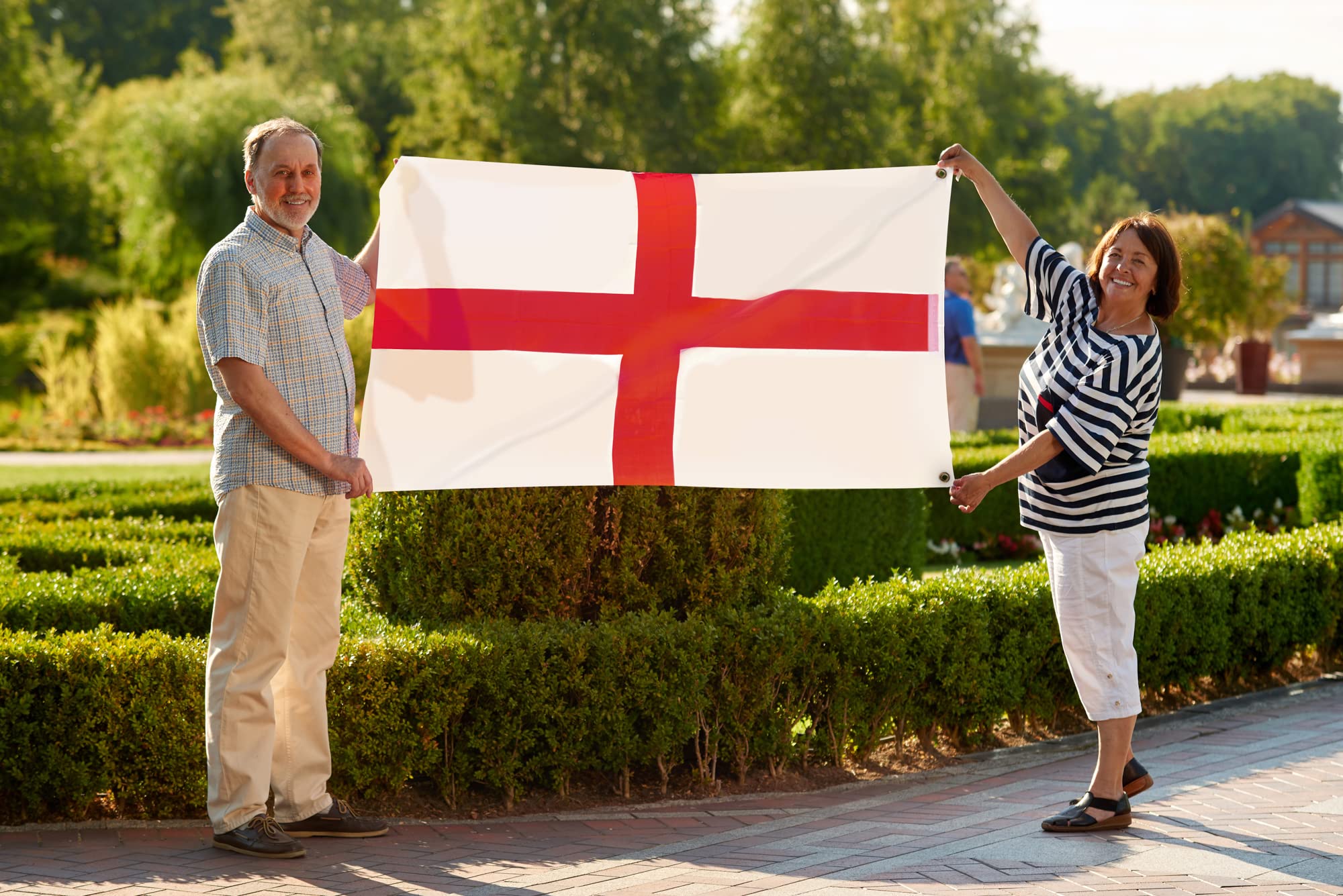 AhfuLife Inghilterra St George Bunting 30pcs Bandiere, 12m - Foto 2