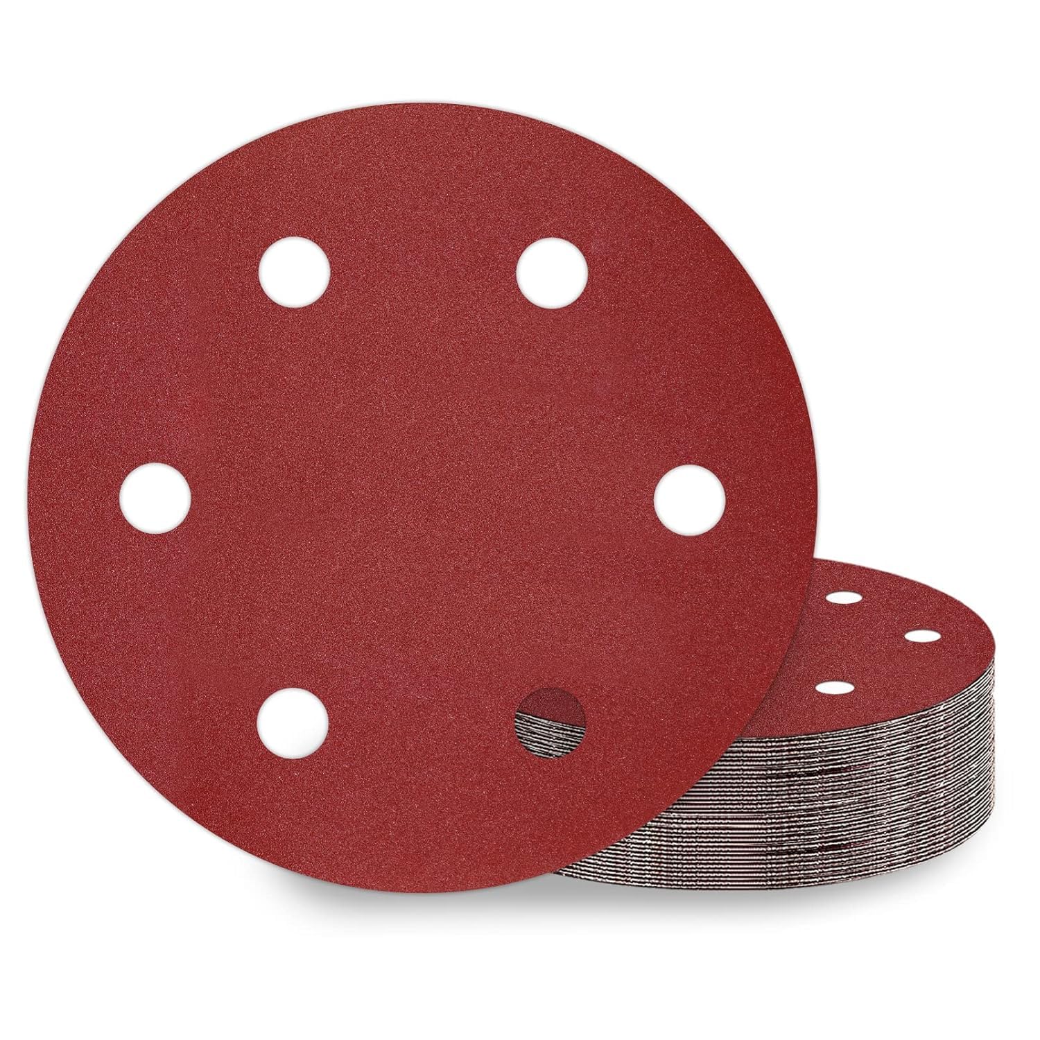 9 Inch Sanding Disc 180 Grit Hook and Loop Sandpaper for 6 Holes Drywall Sander Remove Popcorn Ceiling Sheetrock (30 PCS)