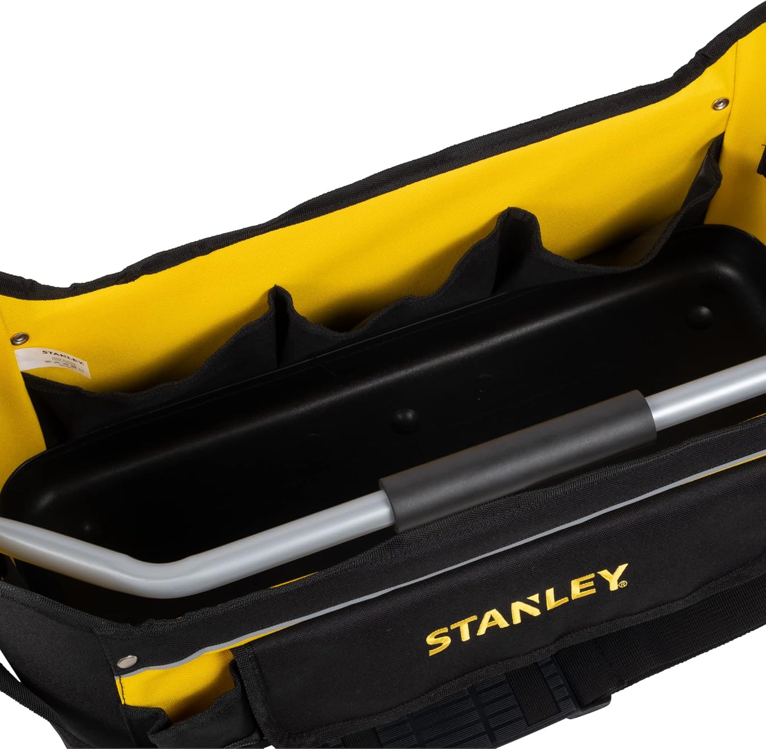 STANLEY Open Tool Bag Tote, Waterproof Base, Multi-Pockets Storage Organiser with Shoulder Strap, 22 Inch, 1-70-319