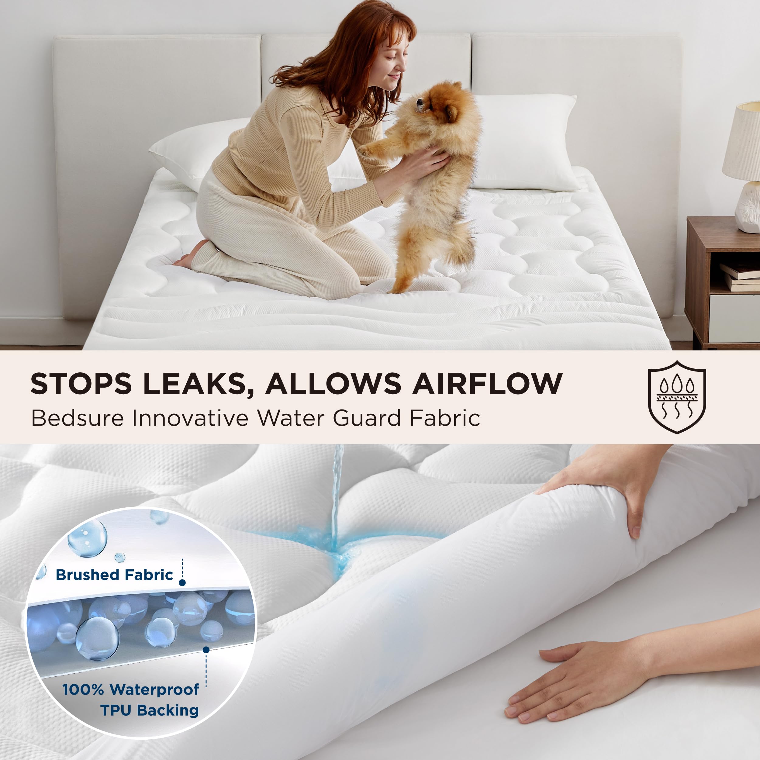 Amazon｜Bedsure (ベッドシュア) 防水マットレスプロテクター クイーン