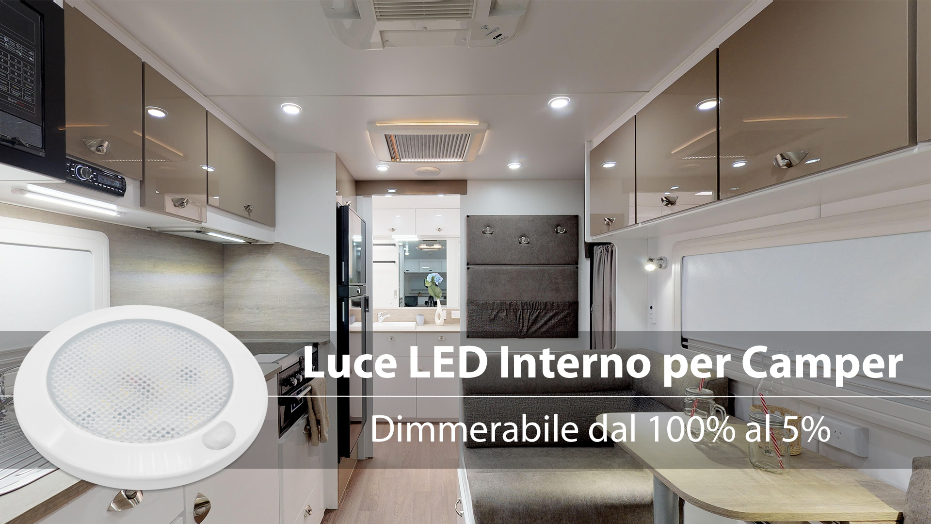 Acquista Lampada da lettura per camper, tetto interno per auto, 72 LED, 12/24 V in Italia a partire da 8
