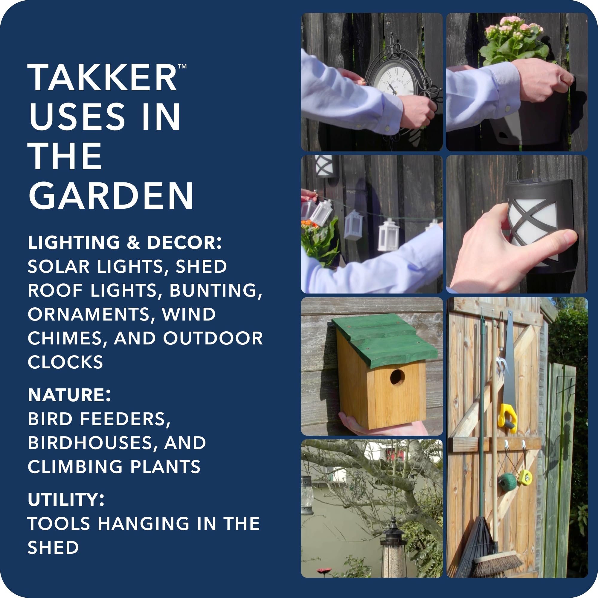 Takker 121-teiliges Bilder-Aufhängeset, Rahmen-Aufhängewerkzeug – Bekannt aus Drachenhöhle – zum Aufhängen an Wänden, Gipskartonplatten, Holz, bis zu 8 kg Bildern, Leinwand, Uhr, Dekor-Utensilien