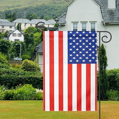 Miniatura 5 de Bandera de jardín estadounidense de Estados Unidos para interiores y exteriores, para patio exterior, 12 x 18 pulgadas, doble cara, celebración de
