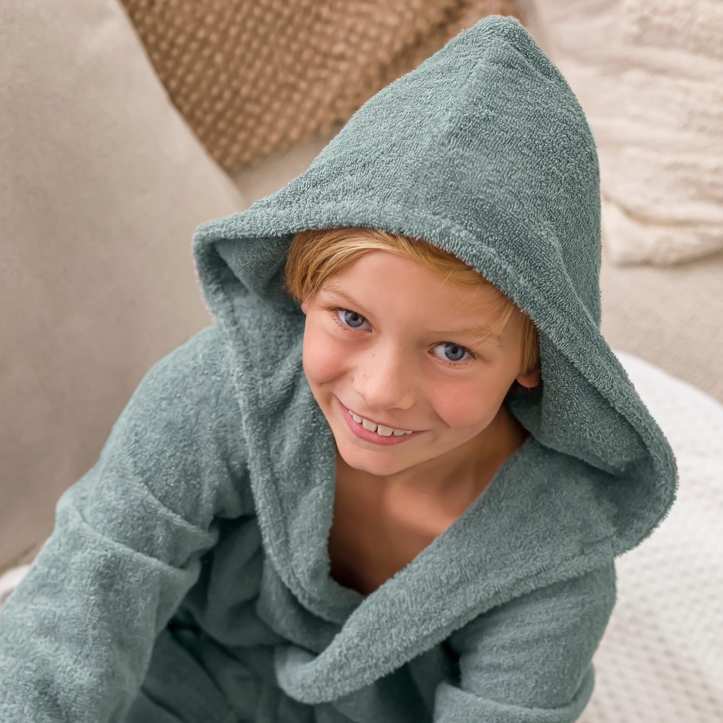 Möve Unisex Kinder Superwuschel Kapuzenmantel Kids & Teens Kapuzenmantel (1er Pack)