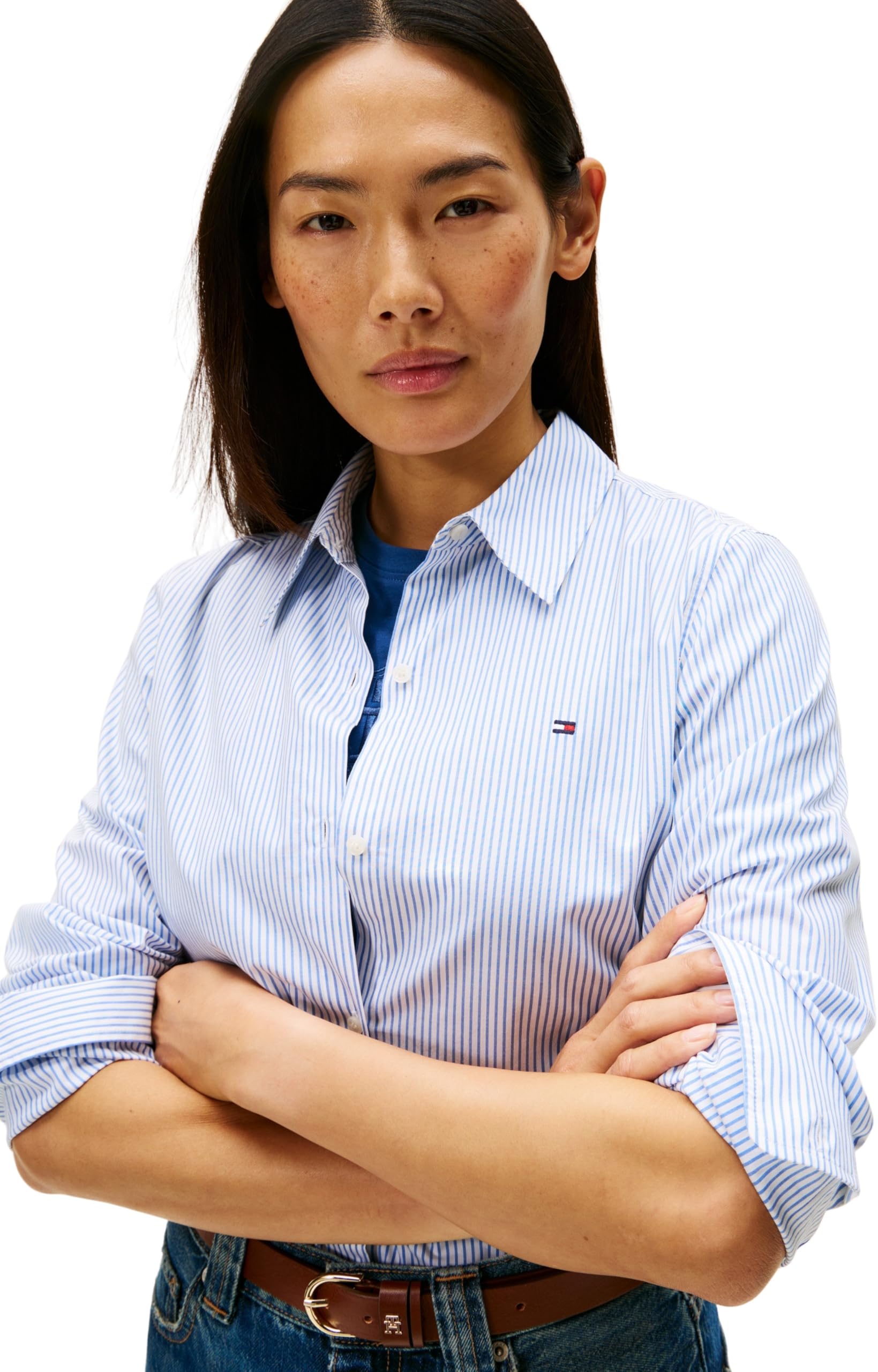 Tommy Hilfiger Damen Hemd Poplin Regular Fit
