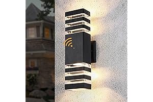 Luces LED para exteriores Dusk to Dawn, decoraciones para porche delantero, luces...