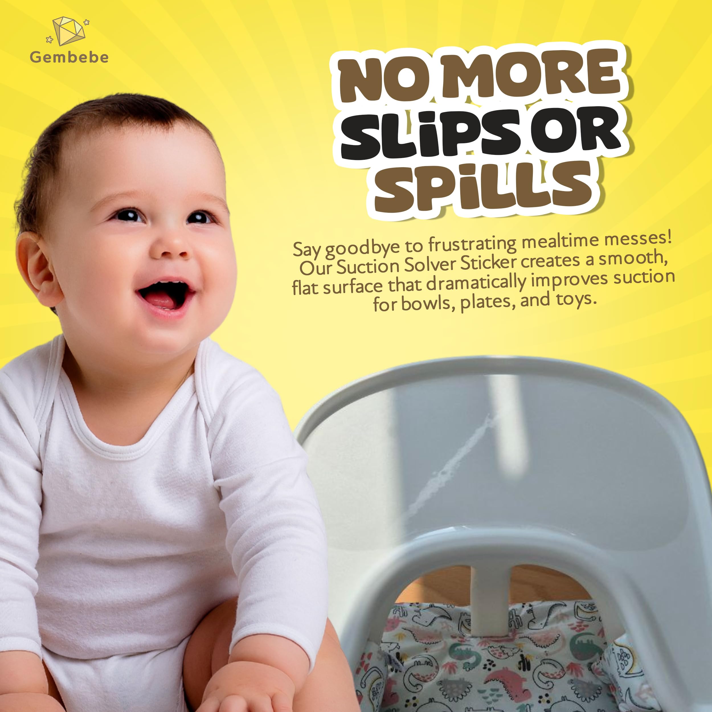 Suction Solver Sticker Compatible with Stokke Tripp Trapp Tray Safe Adehisve Placemat Improves Suction Keeps Suction Bowls and Toys Baby High Chair Placemat (2, Peanut Shape) : Baby