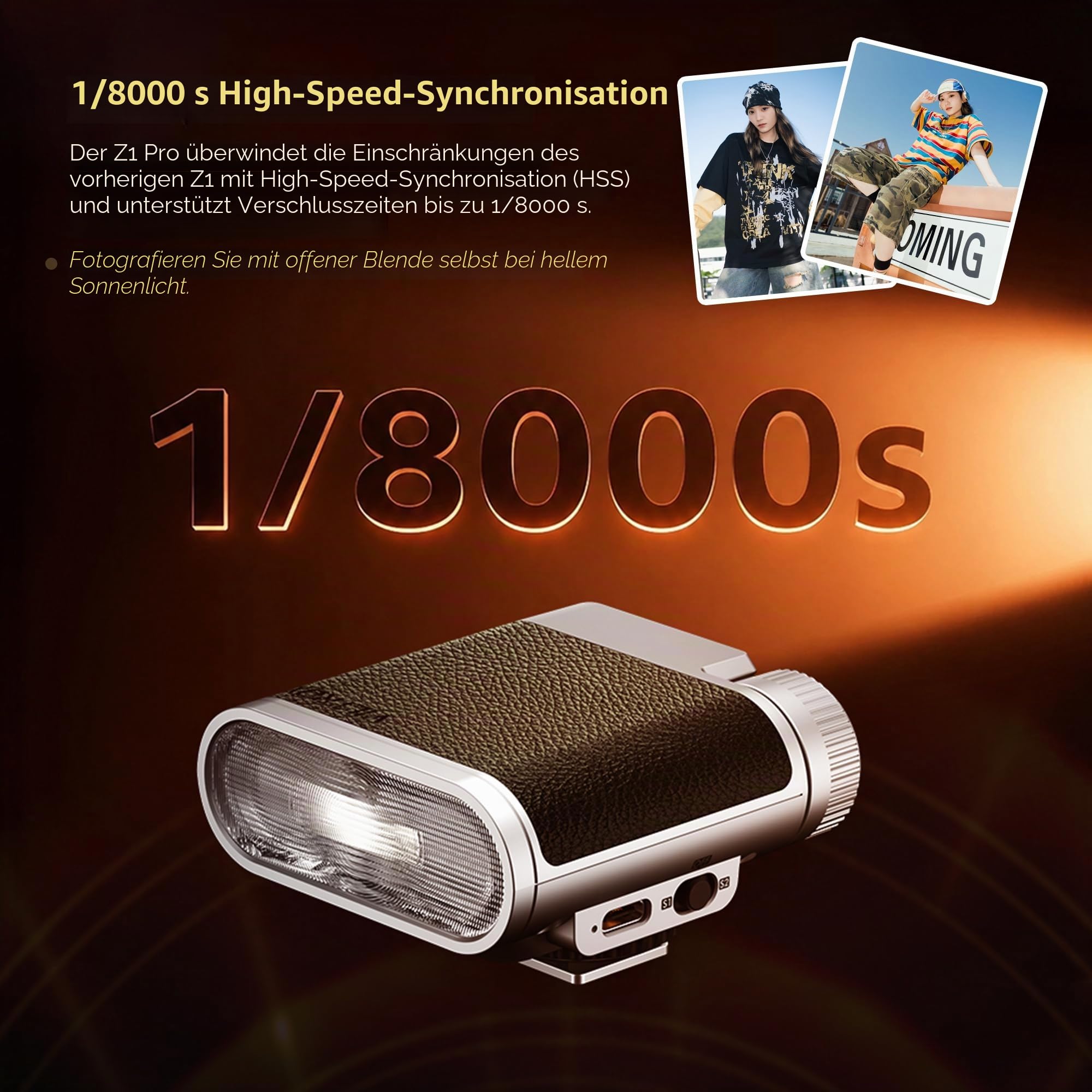 Viltrox Vintage Z1 Pro TTL Retro On-Kamera-Blitz mit Touch-Display, 24Ws 1s Recycle GN12 CCT 6000K ± 200K Mini-Blitz für tragbare Fotografie Beleuchtung (für Fuji)