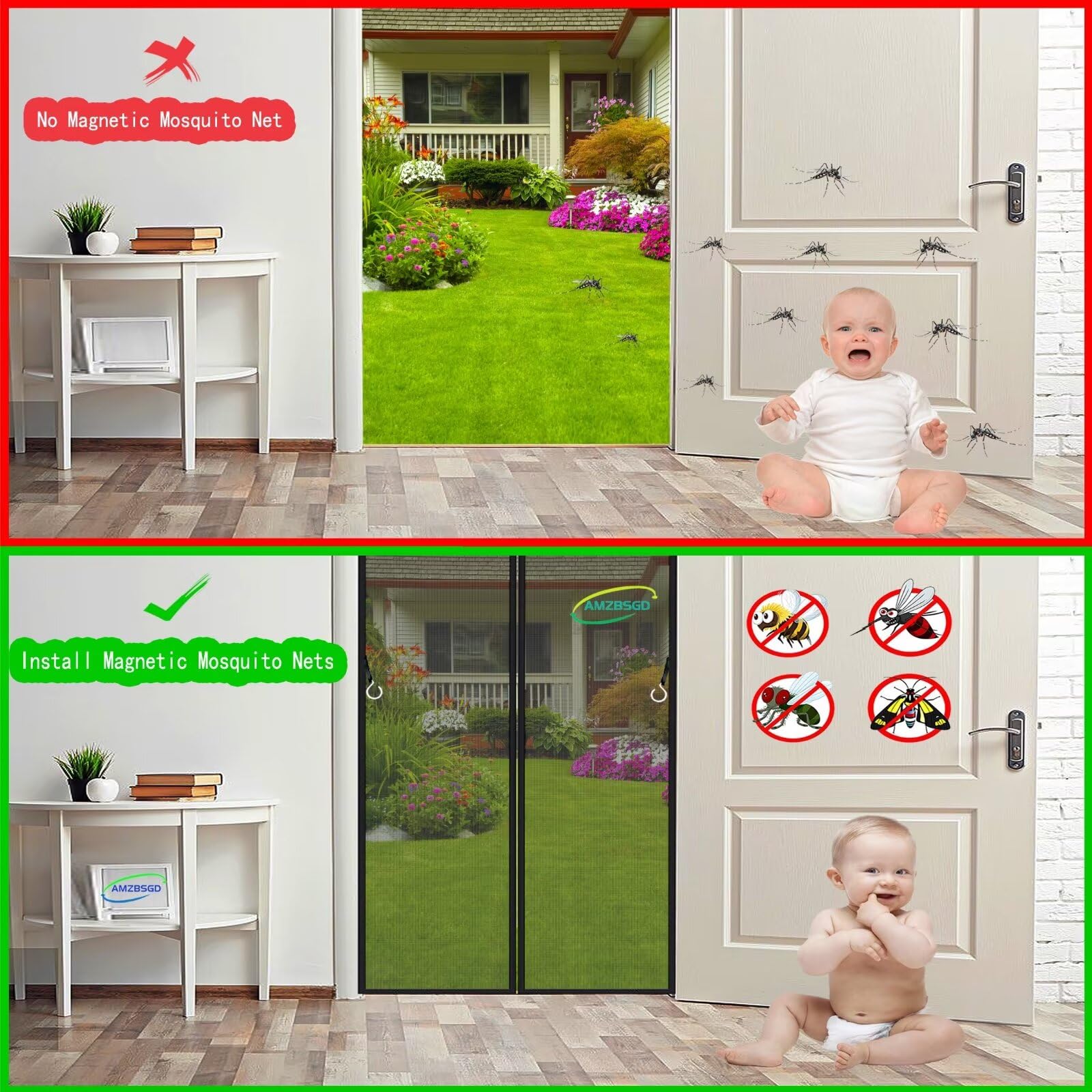 Fly Screen Door 75 X 190 Cm Durable & Breathable, Insects To Keep Bugs - View #12