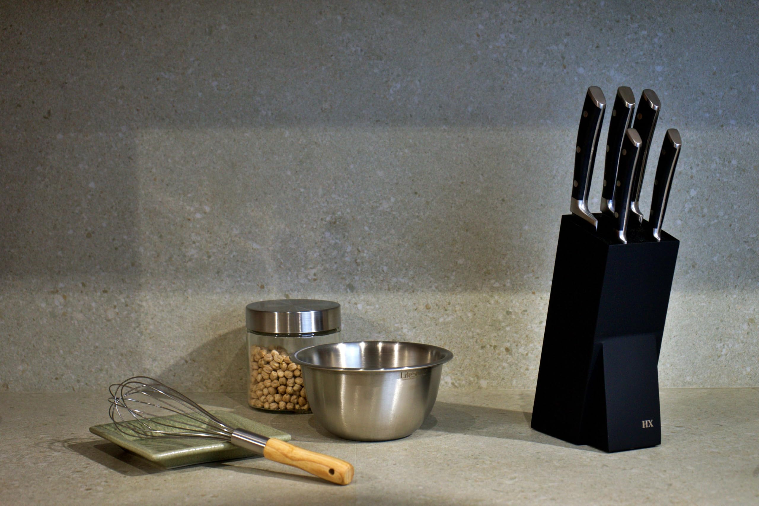 Block - Bloc Couteaux - Support Cuisine - Porte Couteaux - Bloc à Couteaux - Support Couteau - Rangement Couteaux Cuisine - Porte Couteaux de Cuisine - Support Couteau de Cuisine (Black)
