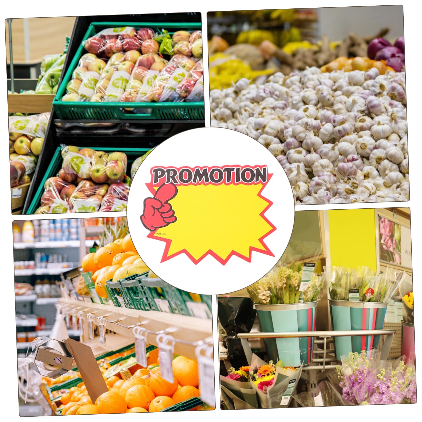 TEHAUX 1200pezzi Etichette Vuote Cartellini Per Supermercati e Negozi Per e Alimenti Facile Scrittura e Utilizzo