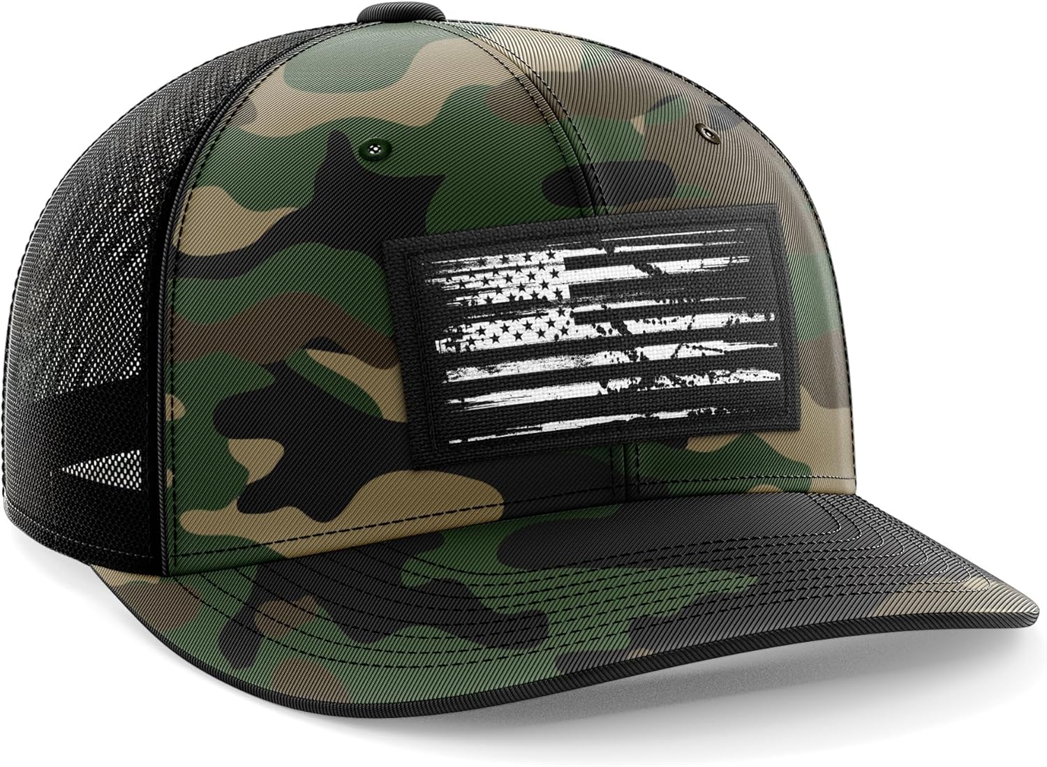Tactical Pro Supply White Flag Patch Snapbacks Hat for Men and Women