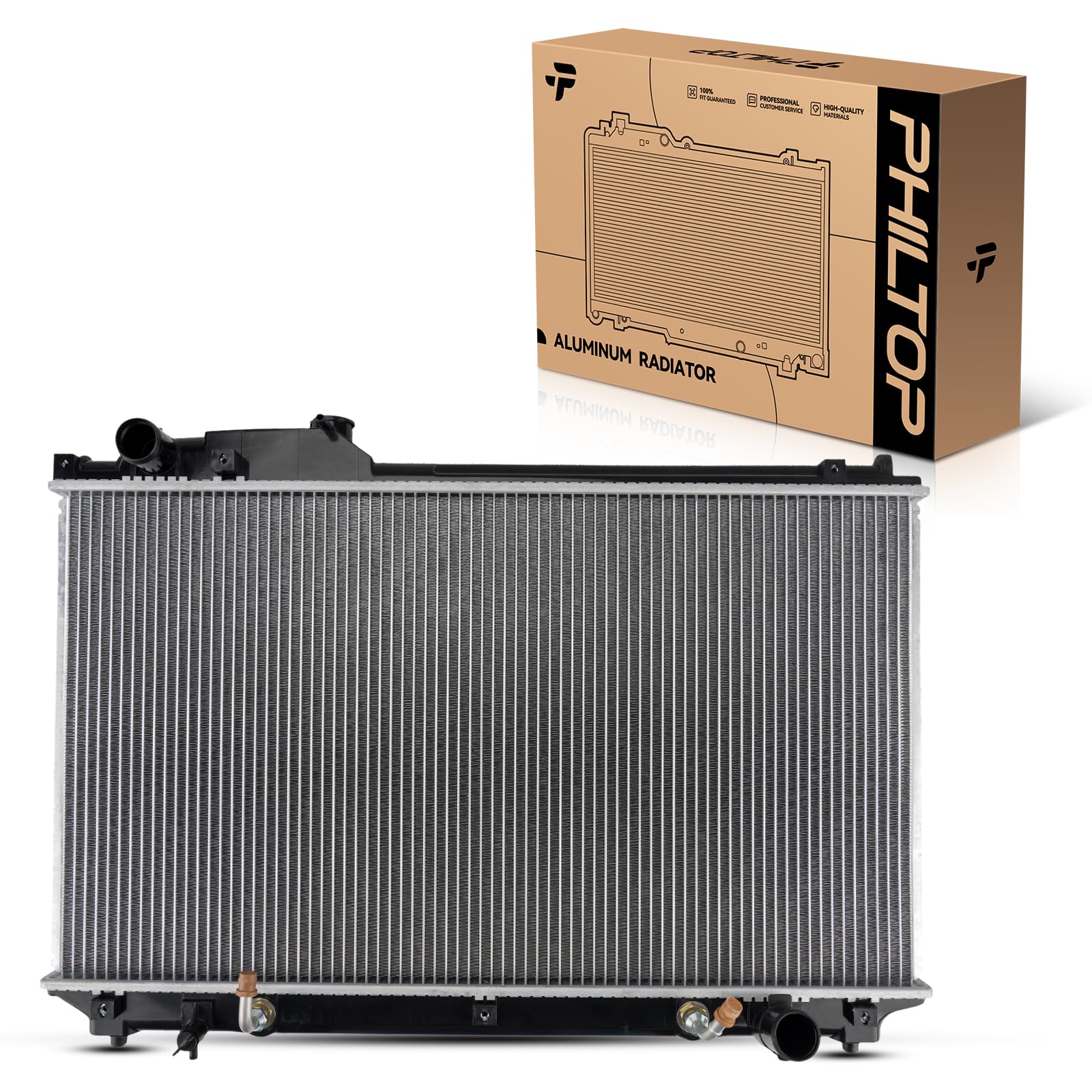 PHILTOP Aluminum Car Replacement Radiator Compatible with 2001 2002 2003 2004 2005 2006 LS430 CU2419