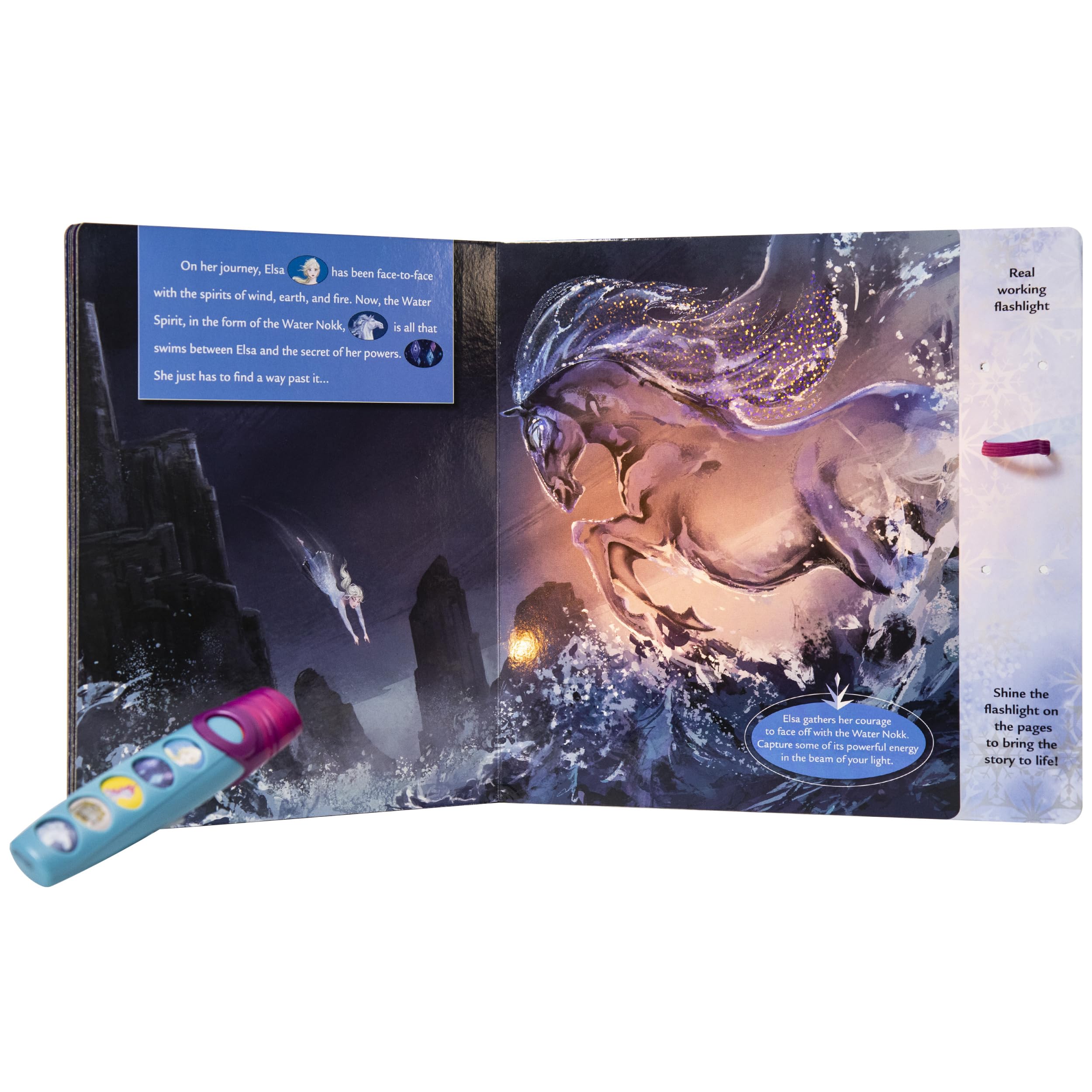 Disney Frozen 2 Elsa, Anna, Olaf and More! - Enchanted Journey - Sound Book and Interactive Sound Flashlight Toy Set - PI Kids (Play-A-Sound) - Image 9