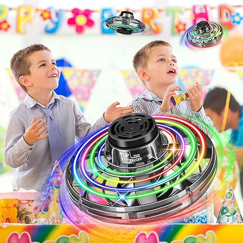 Miniatura 2 de Mini dron OVNI Flying Spinner para niños, con luces LED voladoras mágicas que funcionan a mano, bola de orbe voladora pequeños juguetes OVNI,