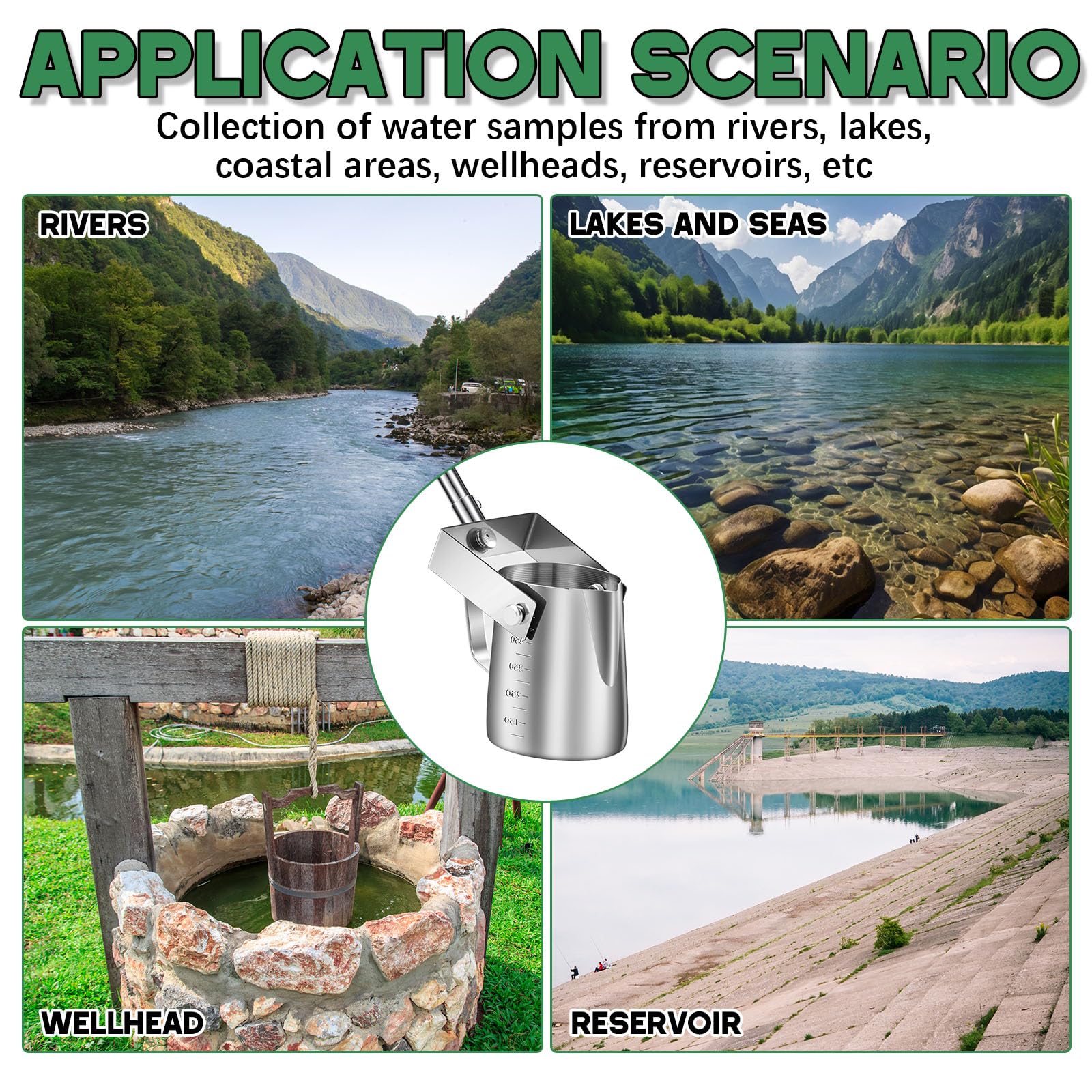 Snapklik.com : Maxdot 1.1m-3.0m Telescopic Water Sampler Dipper ...