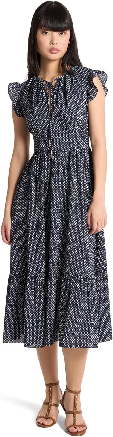 Michael Kors Women's Fold-Over Midi Dress