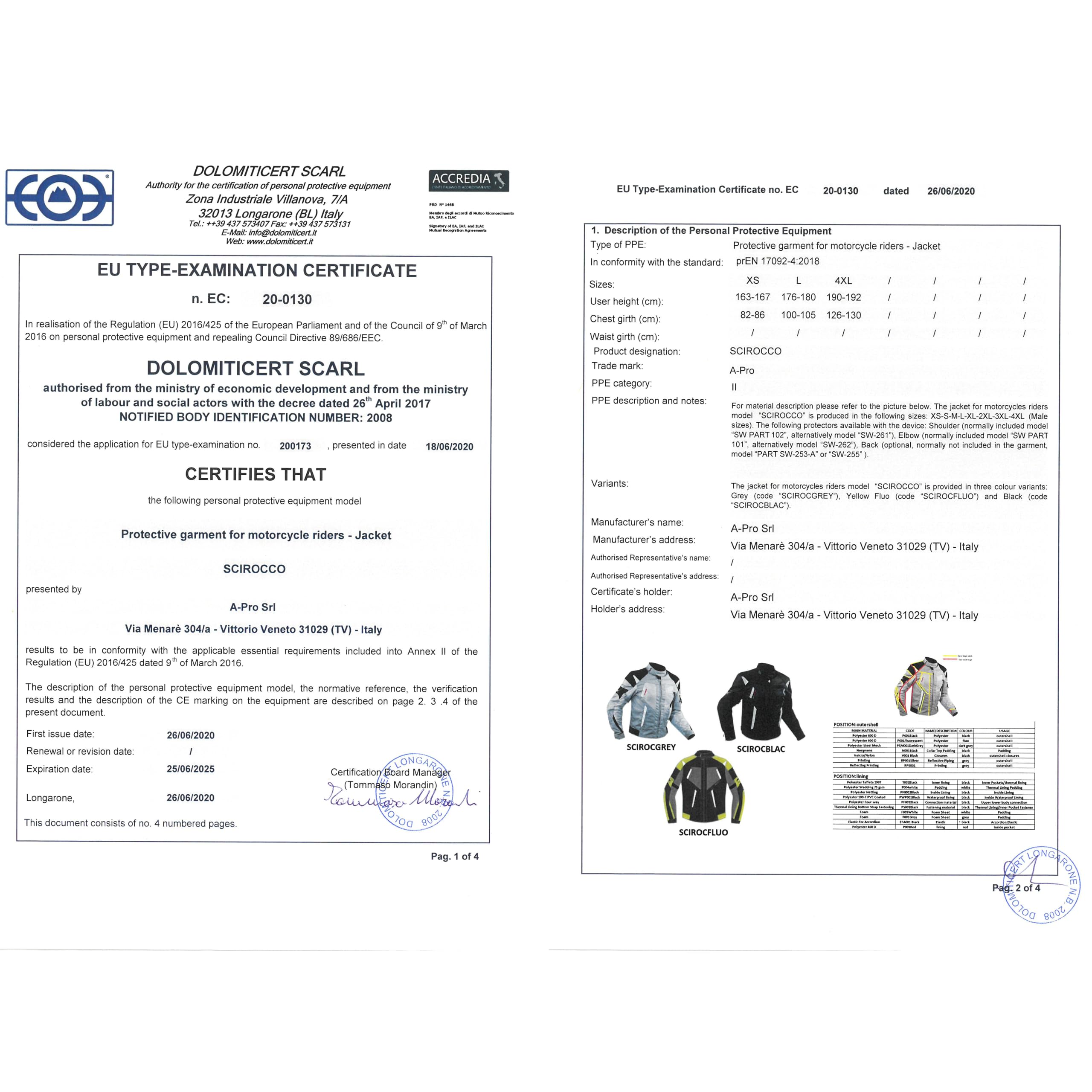 A-pro Blouson Tissu Mesh Tex Doublure Respirant Impermeable Protections Moto Motard