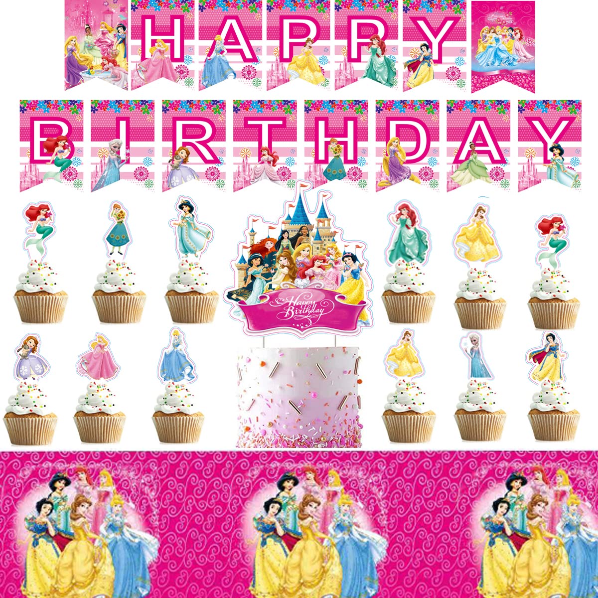 Buy Princess Birthday Party Supplies Set Birthday Decorations Princess