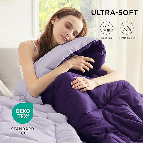 Miniatura 5 de Bedsure - Edredón acolchado, con listones para usarse como relleno, lavable a máquina, para todas las estaciones, para mujer, 86 x 82 pulgadas,