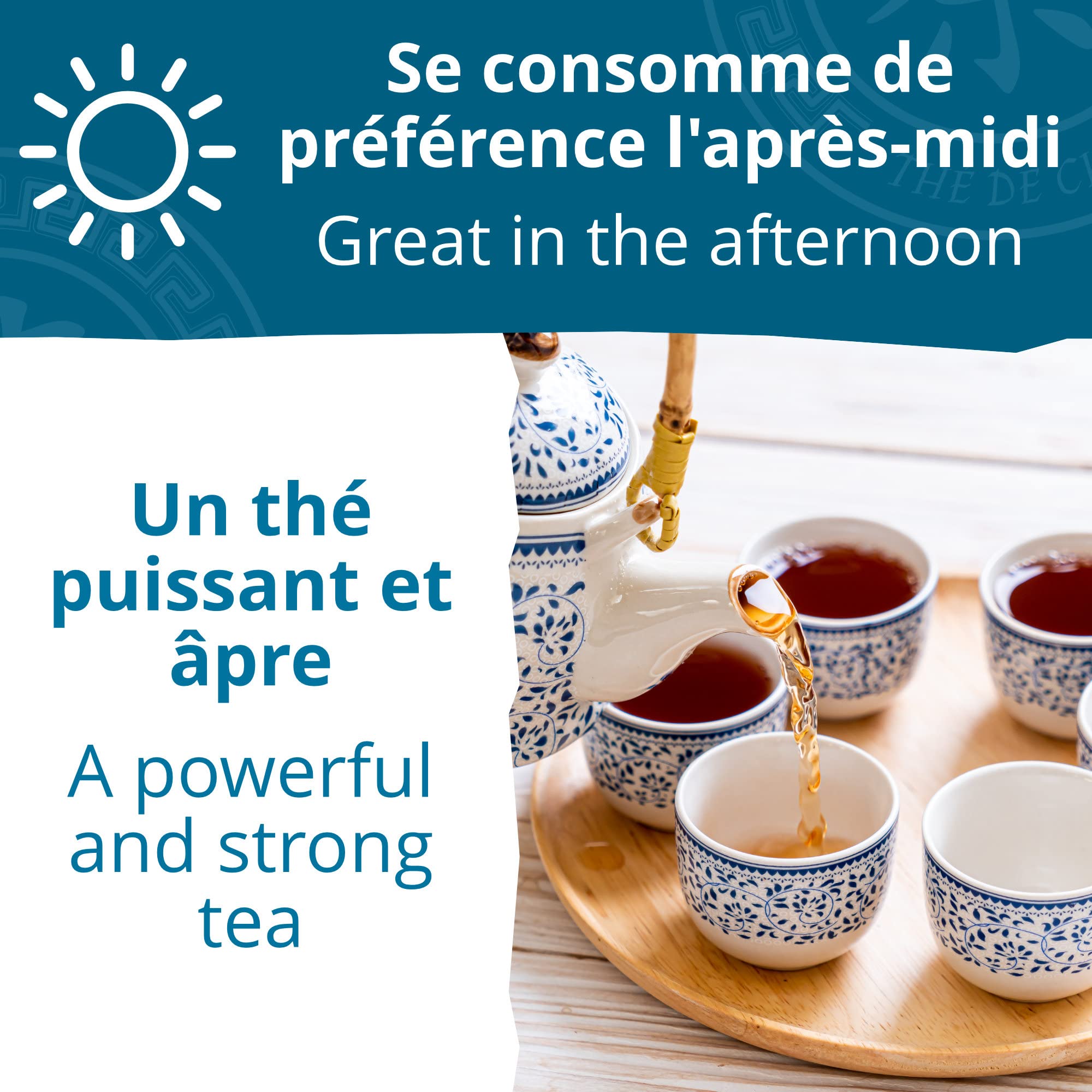 Khla - Thé bleu Oolong Bio - Boîte de 80 sachets de thé pyramidale - Thé biologique
