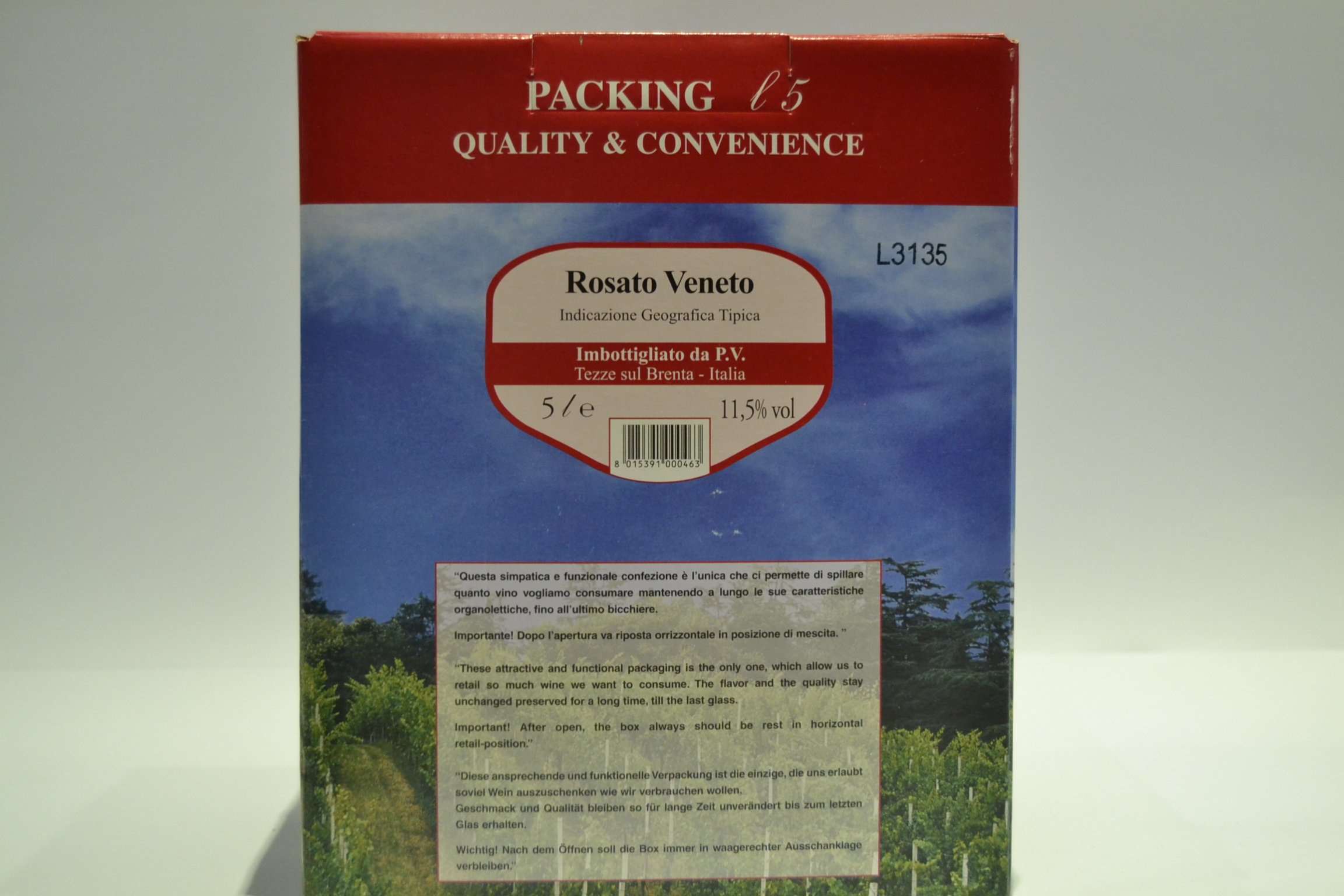Parolvini 'Rosato del Veneto IGT', Roséwein Bag in Box BiB, 5 Liter