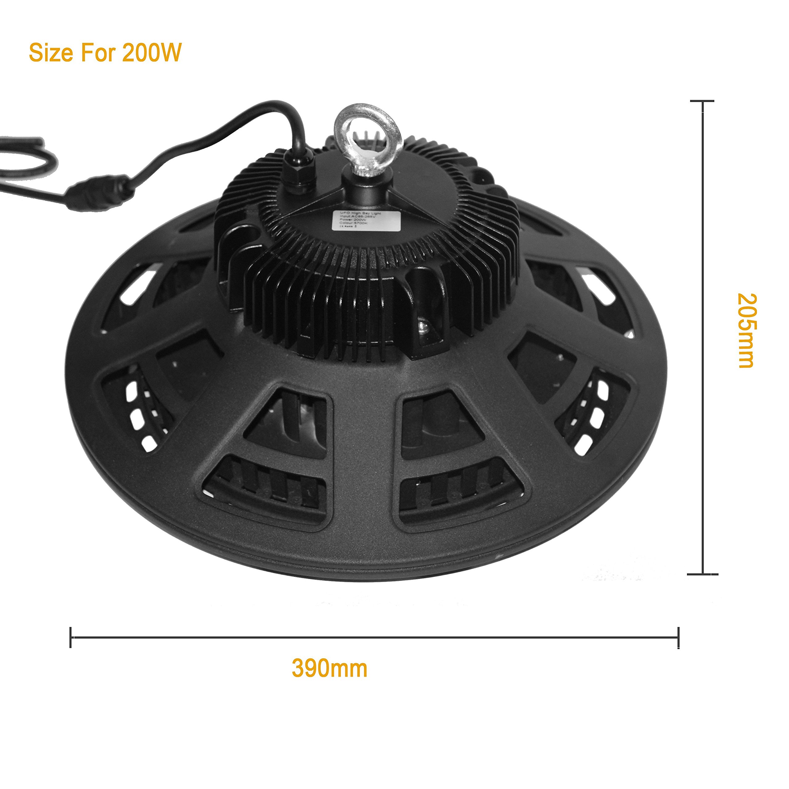 Sterownik 80 W 135-145 lm/w AC100-277 V UFO LED High Bay Light UFO LED Highbay Light do supermarketów, wodoodporny(200w 5 years warranty 140lm/w)