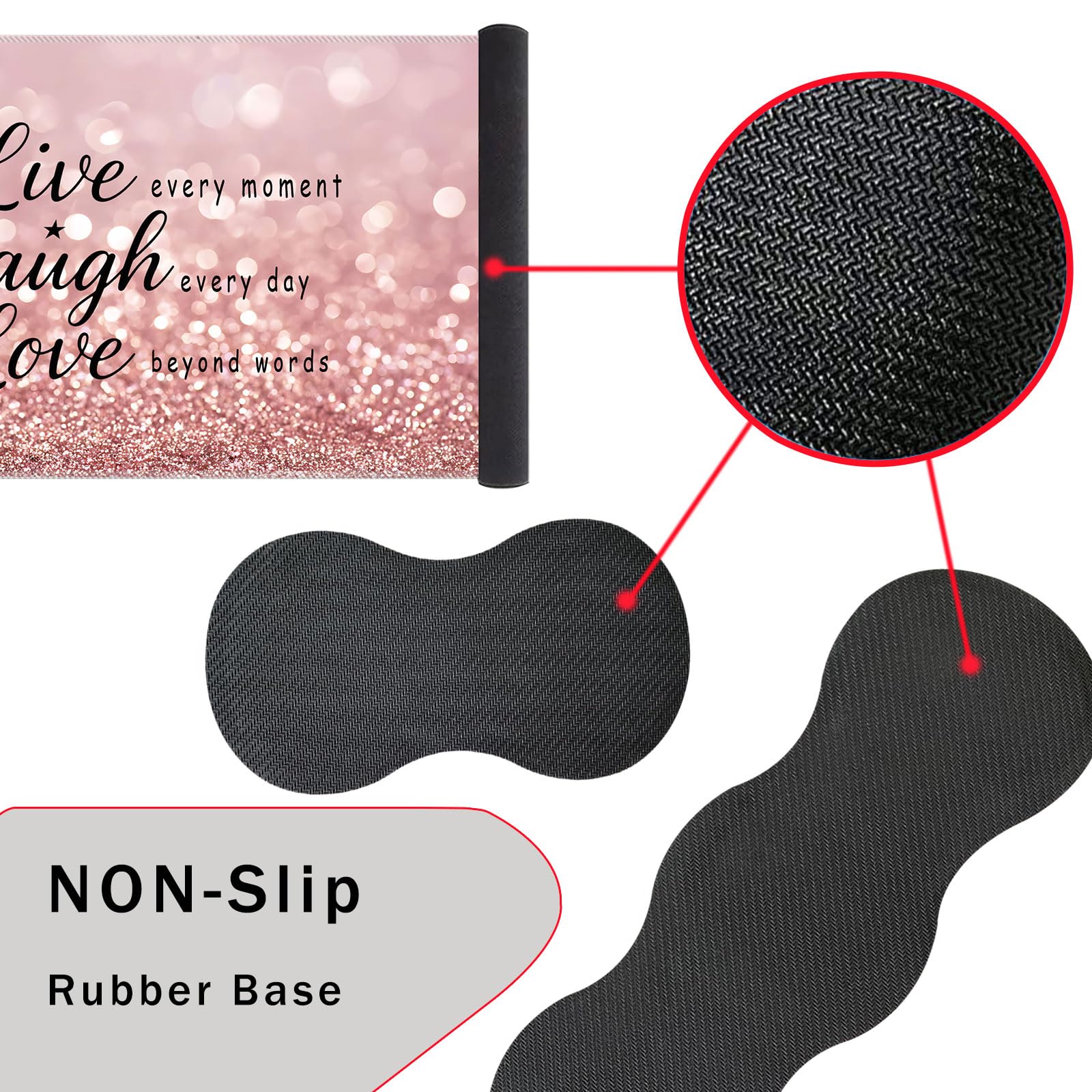 Poggiapolsi per tastiera e tappetino per mouse con supporto per il polso, set di sottobicchieri ergonomici, memory foam, facile da digitare, sollievo dal dolore, tappetino da scrivania grande XL 80 x