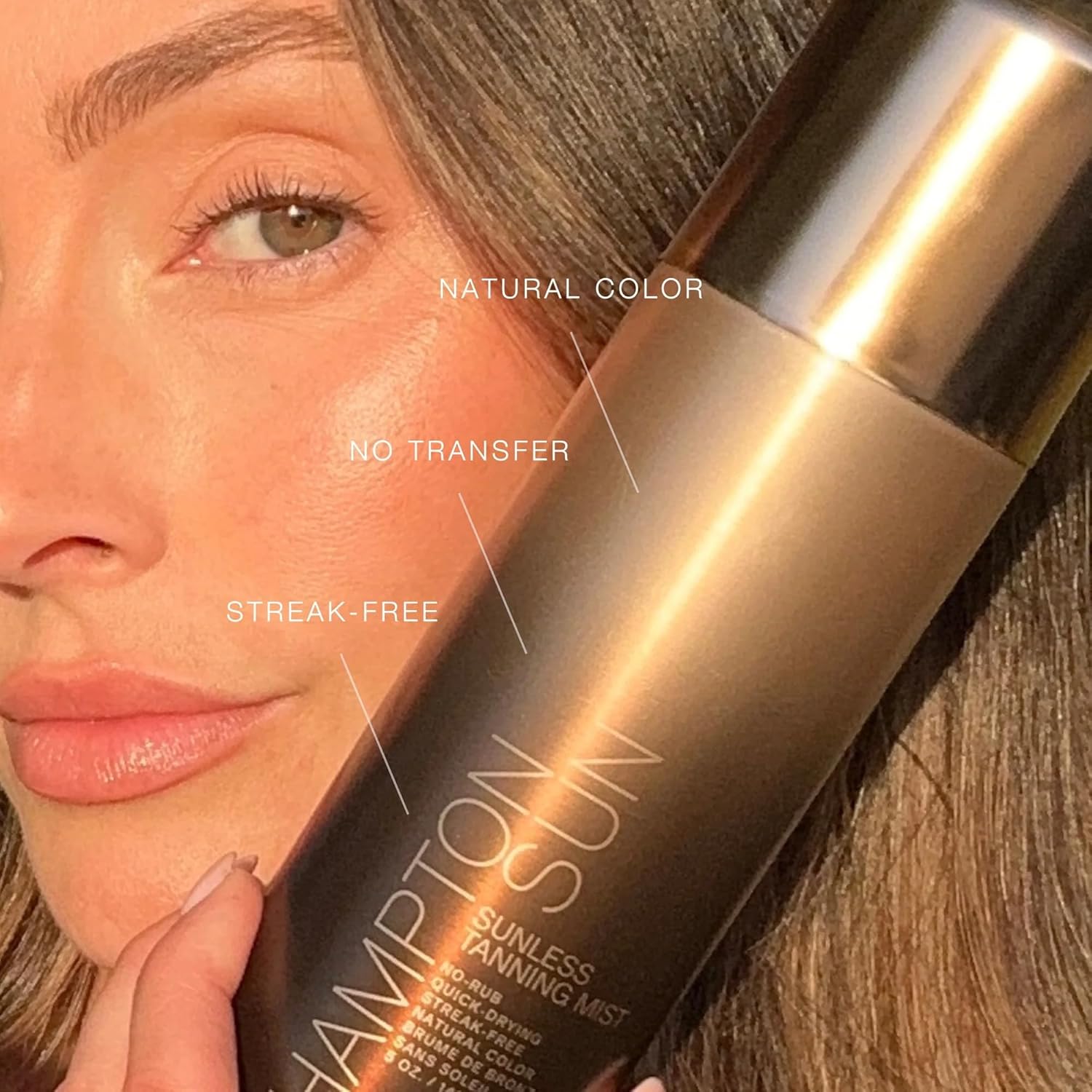 Hampton Sun Sunless Tanning Mist | Face + Body Self-Tanner | No-Rub + Mess-Free | Streak-Free, Long-Lasting, Natural-Looking Color| No Transfer Clear Mist | Quick-Dry | Award-Winning | All Skin Types - Image 5