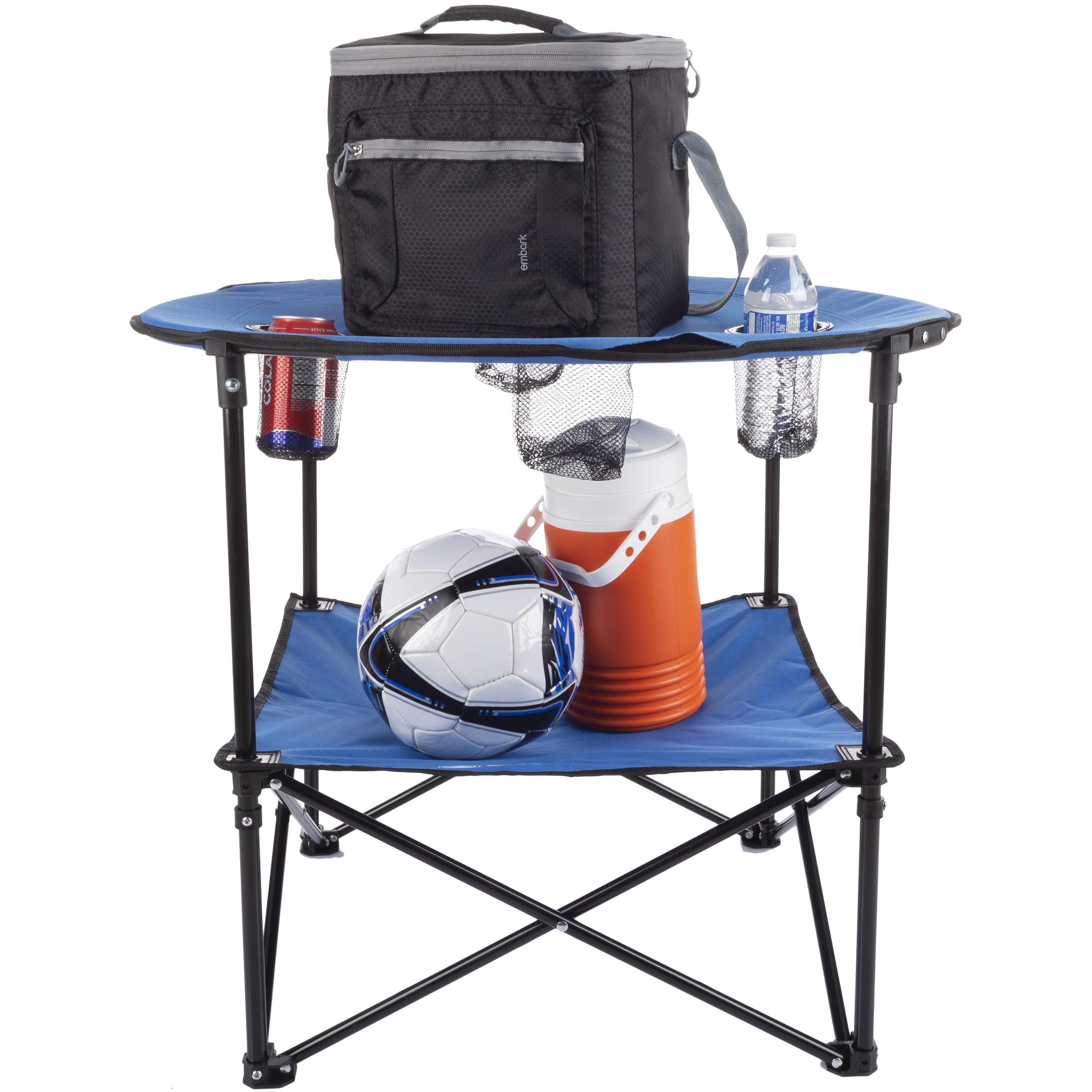 Amazon.com : Wakeman Camp Table - Round 2-Tier Folding Table with