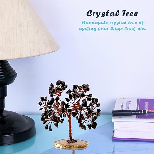 Miniatura 3 de YATHABI Árbol de cristal de turmalina  Árbol de dinero de cristal  Cristales de turmalina negra  Decoración Reiki  Árboles espirituales  Árbol de