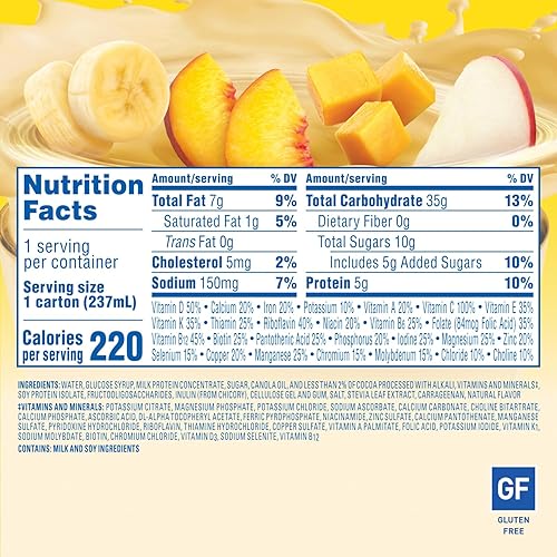 Miniatura 3 de Carnation Breakfast Essentials Bebida nutricional de batidos de frutas y proteínas, tropical, cartones de 24-8 onzas líquidas