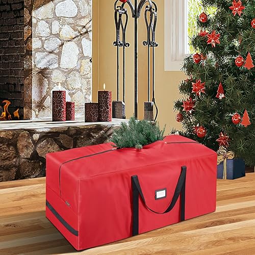 Miniatura 7 de BALEINE - Bolsa para guardar el árbol de Navidad de 7.5 pies, tela Oxford 900D de alta resistencia con asas reforzadas y cremalleras dobles de gran