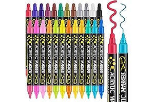 24 Acrylic Dual Tip Paint Markers for All Plastic Surfaces