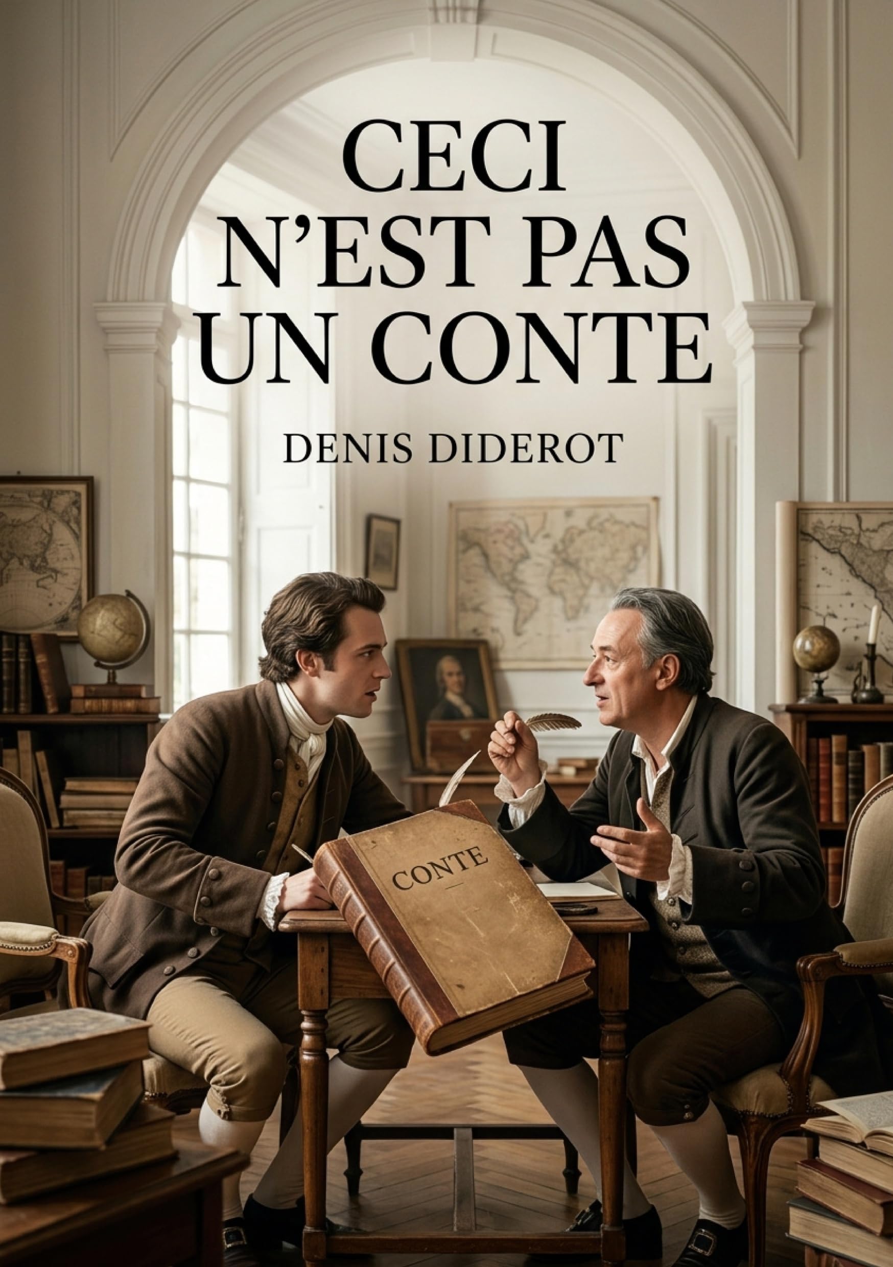 Ceci n'est pas un conte: Une exploration des dialogues philosophiques et des réflexions sur la société par Denis Diderot, offrant un aperçu de la pensée des Lumières.