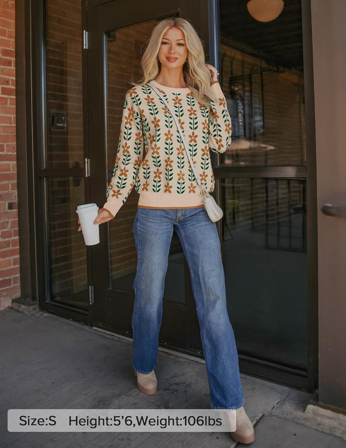 ZESICA Women's Long Sleeve Crewneck Sweater 2026 Fall Printed Cute Oversized Knitted Pullover Tops Trendy Clothes - Image 7